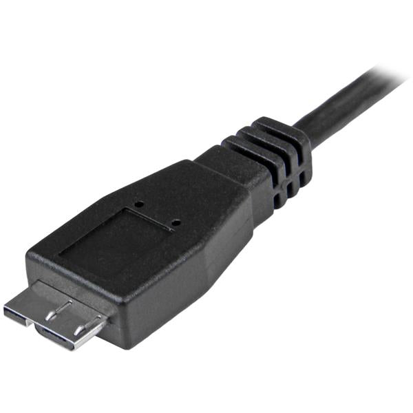 STARTECH USB cable USB 3.2 Gen 2 (3.1 Gen 2) 0,5 m USB C Micro-USB B 10 Gbit/s Black (USB31CUB50CM) - Cartouches Certifiees