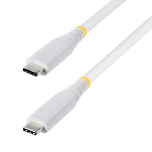 STARTECH USB cable USB4 Gen 3x2 0,5 m USB C 40 Gbit/s 240 W White (CC50CM40GUSB4TPW) - Cartouches Certifiees