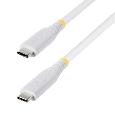STARTECH USB cable USB4 Gen 3x2 0,5 m USB C 40 Gbit/s 240 W White (CC50CM40GUSB4TPW) - Cartouches Certifiees