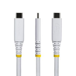 STARTECH USB cable USB4 Gen 3x2 0,5 m USB C 40 Gbit/s 240 W White (CC50CM40GUSB4TPW) - Cartouches Certifiees