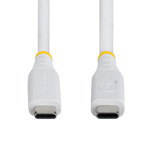 STARTECH USB cable USB4 Gen 3x2 0,5 m USB C 40 Gbit/s 240 W White (CC50CM40GUSB4TPW) - Cartouches Certifiees