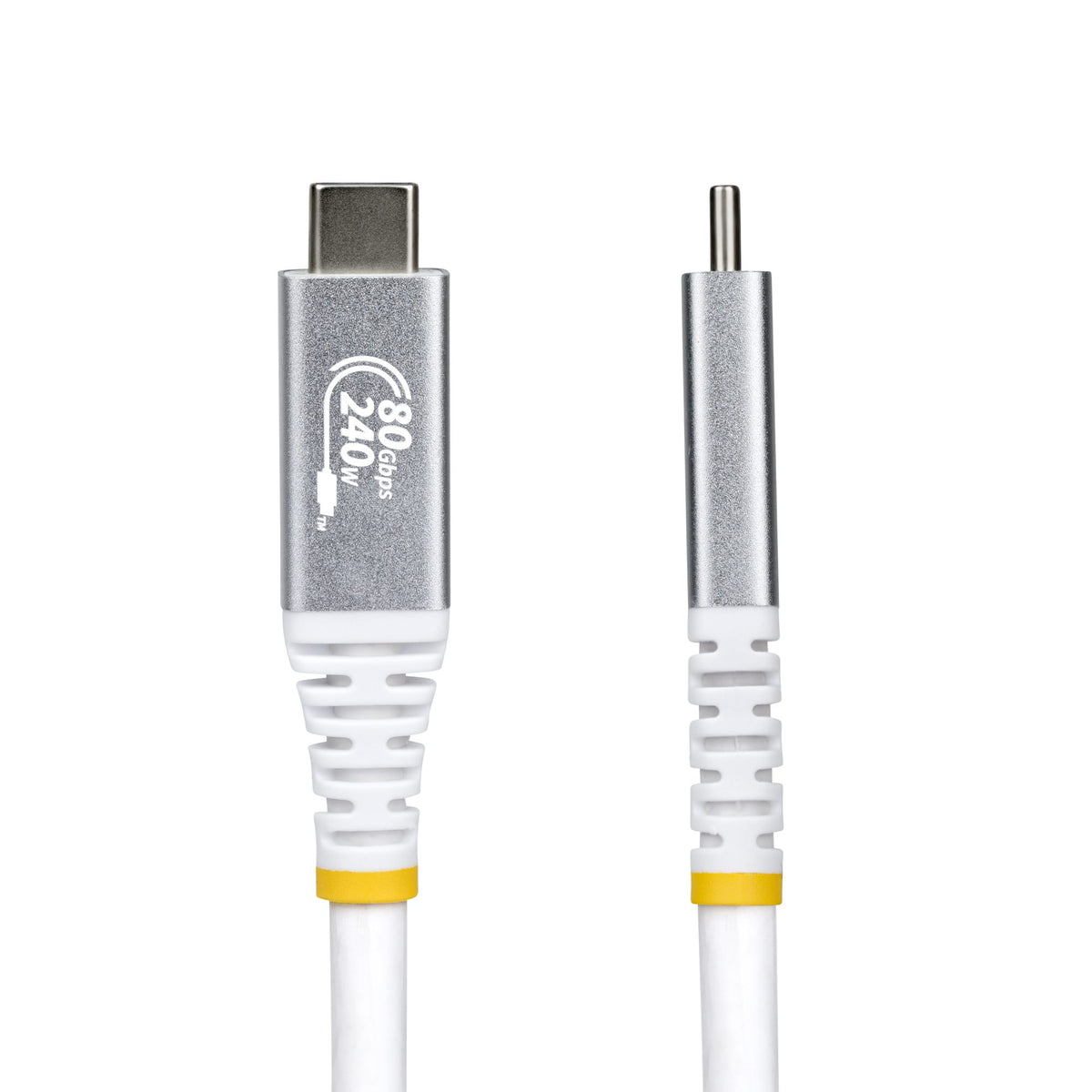 STARTECH USB cable USB4 Gen 4x2 1,5 m USB C 80 Gbit/s 240 W White (CC5FT80GUSB4CABLEW) - Cartouches Certifiees
