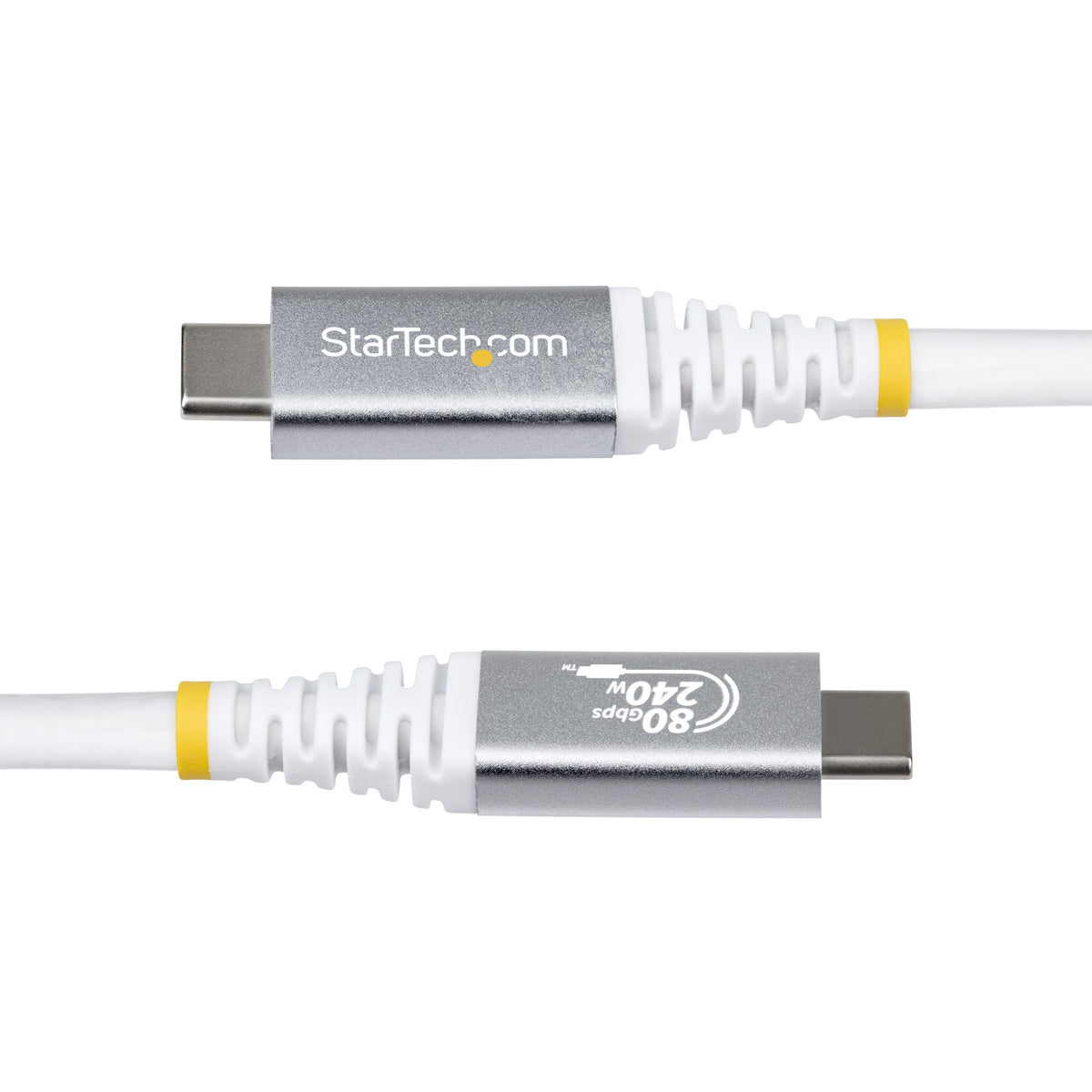 STARTECH USB cable USB4 Gen 4x2 1,5 m USB C 80 Gbit/s 240 W White (CC5FT80GUSB4CABLEW) - Cartouches Certifiees