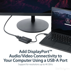STARTECH USB graphics adapter 3840 x 2160 pixels Black (USB32DPES2) - Cartouches Certifiees
