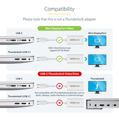 STARTECH USB graphics adapter 3840 x 2160 pixels White (CDP2MDP) - Cartouches Certifiees