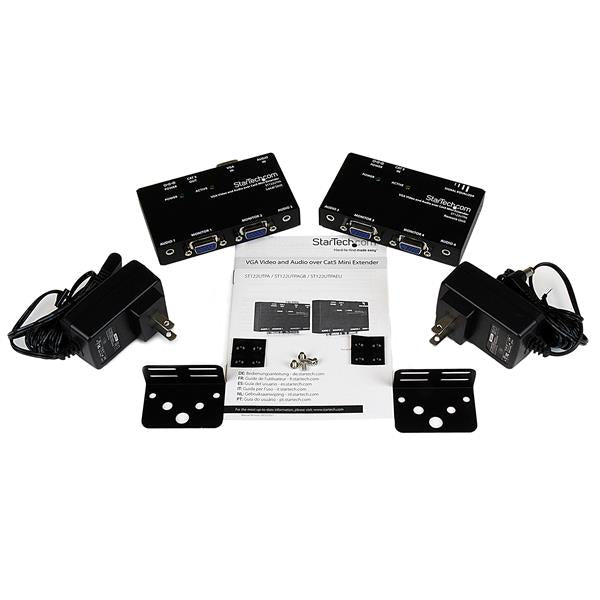 STARTECH VGA and Audio over Cat5 Extender AV transmitter & receiver Black (ST122UTPA) - Cartouches Certifiees