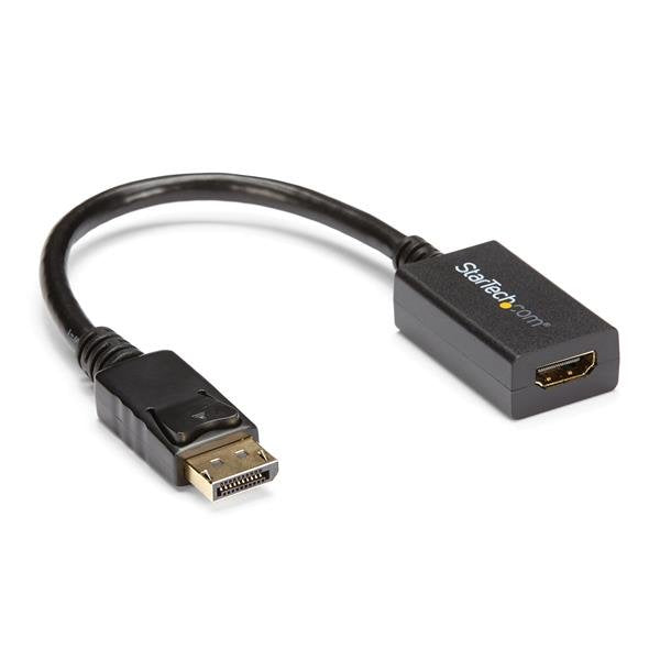STARTECH video cable adapter 0,21 m DisplayPort HDMI Black (DP2HDMI2) - Cartouches Certifiees