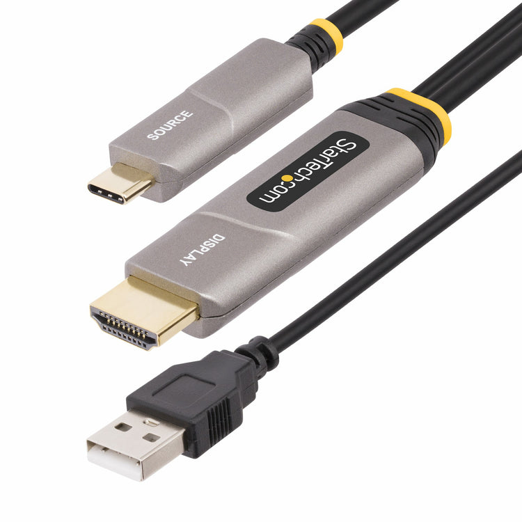 STARTECH video cable adapter 9,15 m USB Type-C HDMI Type A (Standard) Black (145B-USBC-HDMI4K-AOC) - Cartouches Certifiees