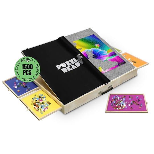 PUZZLE READY Table de Casse-Tête Inclinable avec Tiroirs et Tapis de Couverture