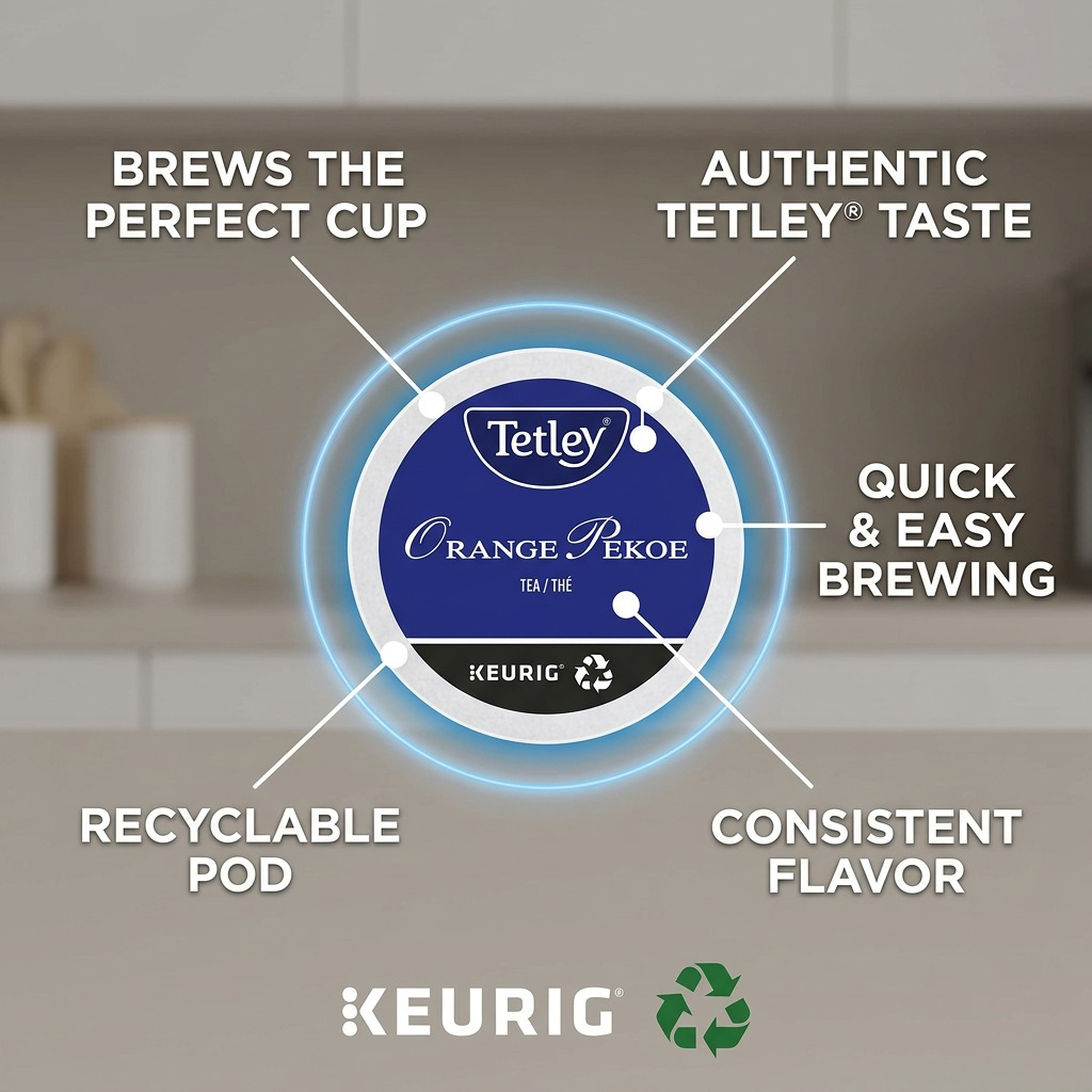 TEA-K CUP TETLEY ORANGE PEKOE 24/BX 24/BX - Cartouches Certifiees