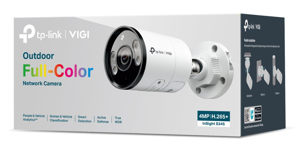 TP-LINK INSIGHT S345 Bullet IP security camera Outdoor 2688 x 1520 pixels Wall (INSIGHT S345-6MM) - Cartouches Certifiees
