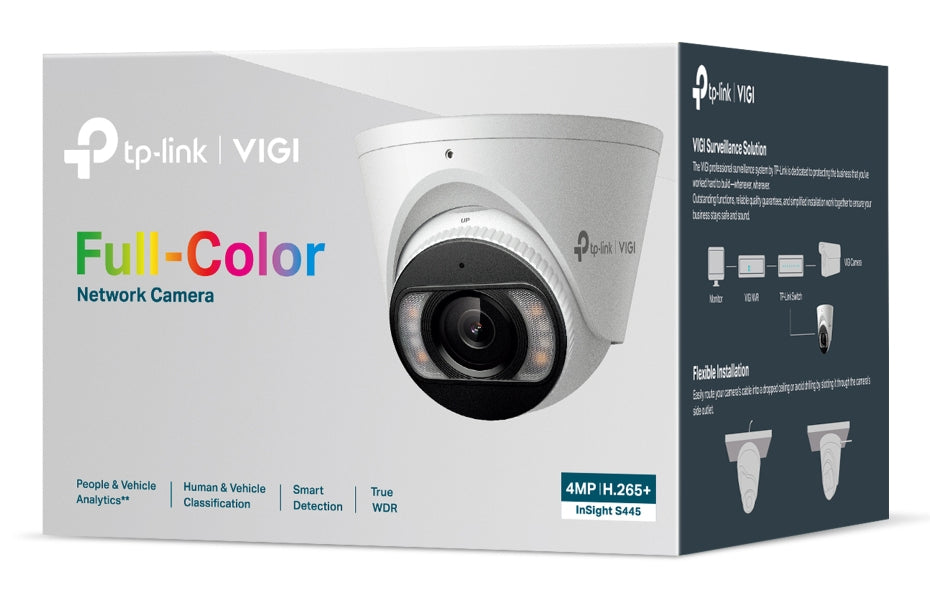 TP-LINK INSIGHT S445 Turret IP security camera Outdoor 2688 x 1520 pixels Ceiling (INSIGHT S445(2.8MM)) - Cartouches Certifiees