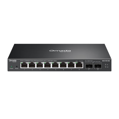 TP-LINK network switch Managed 2.5G Ethernet (100/1000/2500) Desktop/Wall-Mounting Black (ES210X-M2) - Cartouches Certifiees
