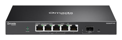 TP-LINK network switch Managed L2 2.5G Ethernet (100/1000/2500) Power over Ethernet (PoE) Desktop/Wall-Mounting Black (ES206XPP-M2) - Cartouches Certifiees