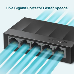 TP-LINK network switch Unmanaged Gigabit Ethernet (10/100/1000) Black (LS1005G) - Cartouches Certifiees