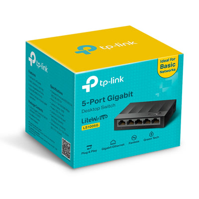 TP-LINK network switch Unmanaged Gigabit Ethernet (10/100/1000) Black (LS1005G) - Cartouches Certifiees