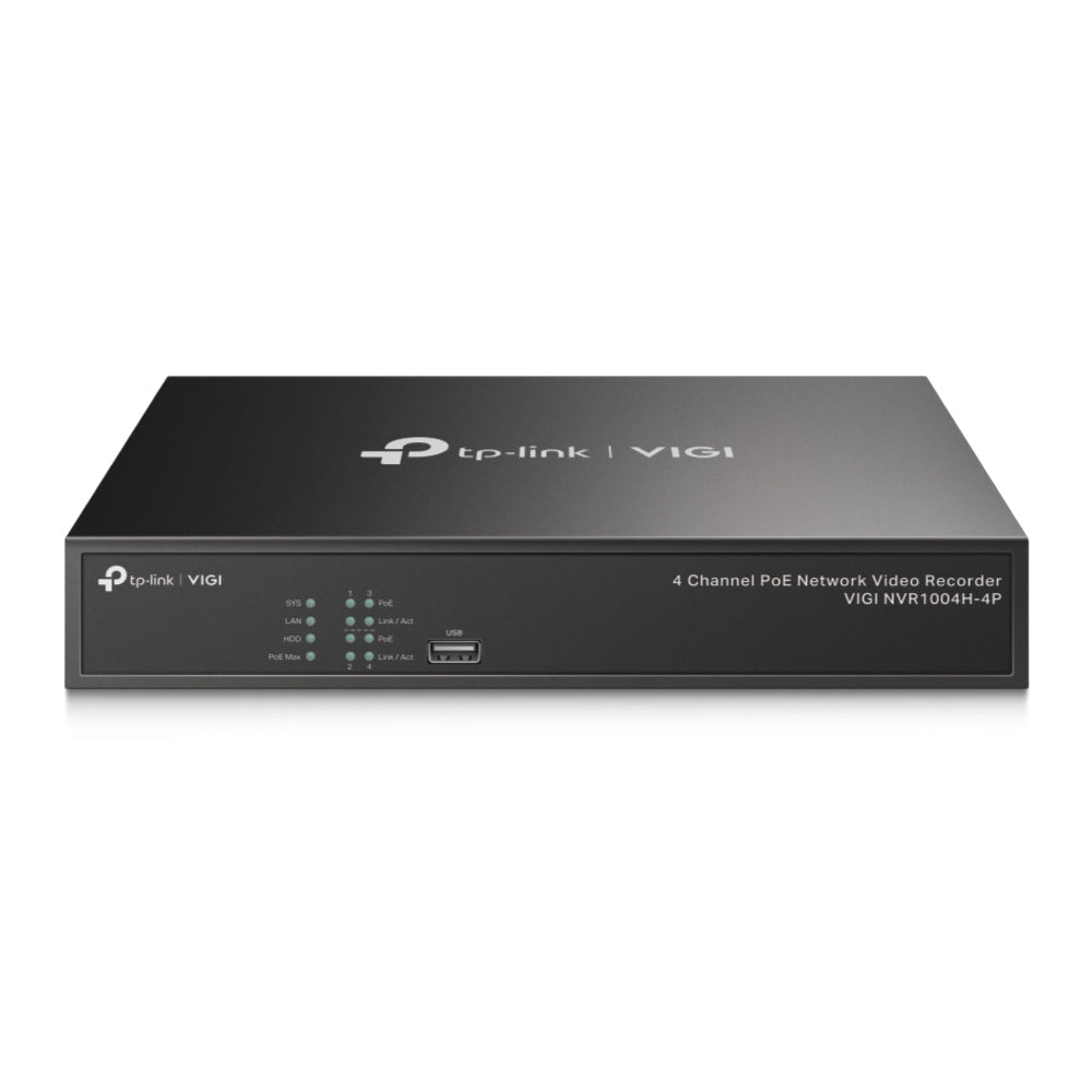TP-LINK network video recorder Black (VIGI NVR1004H-4P) - Cartouches Certifiees