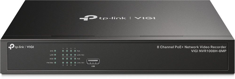 TP-LINK network video recorder Black (VIGI NVR1008H-8MP) - Cartouches Certifiees