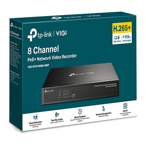 TP-LINK network video recorder Black (VIGI NVR1008H-8MP) - Cartouches Certifiees