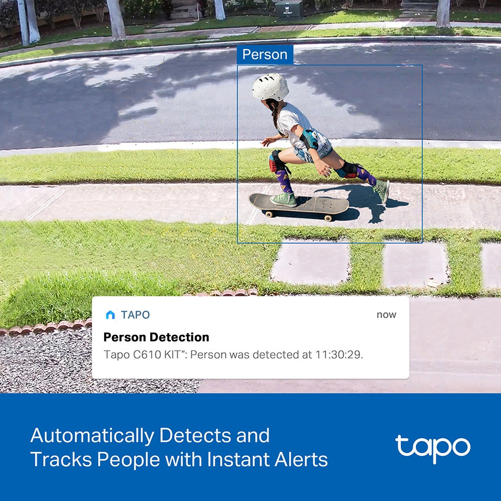 TP-LINK Tapo C610 KIT Turret IP security camera Outdoor 2304 x 1296 pixels Ceiling/Wall/Pole (TAPO-C610-KIT) - Cartouches Certifiees