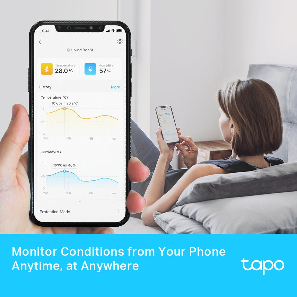 TP-LINK Tapo T315 Indoor Temperature & humidity sensor Freestanding Wireless (TAPO-T315) - Cartouches Certifiees