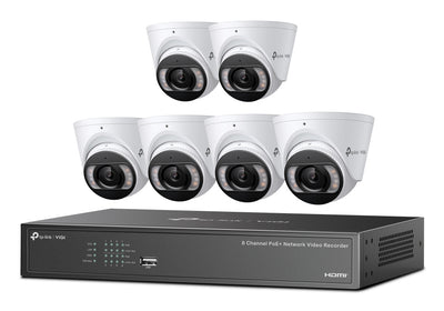 TP-LINK VIGI 4MP TURRET IPC & 8-CH NVR KIT video surveillance kit Wired 8 channels (VIGI NK8MP-T6425-2T) - Cartouches Certifiees