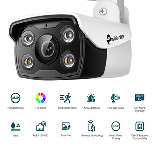 TP-LINK VIGI C340 Bullet IP security camera Outdoor 2560 x 1440 pixels Ceiling/Wall/Pole (VIGI C340(4MM)) - Cartouches Certifiees