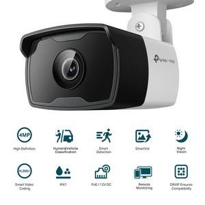 TP-LINK VIGI C340I 2.8MM security camera Bullet IP security camera Outdoor 2560 x 1440 pixels Ceiling/Wall/Pole (VIGI C340I(2.8MM)) - Cartouches Certifiees