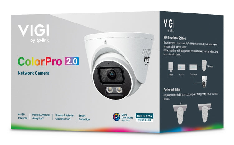 TP-LINK VIGI InSight S445S(2.8mm) Dome IP security camera Outdoor 2688 x 1520 pixels Ceiling/wall (INSIGHT S445S-2.8MM) - Cartouches Certifiees