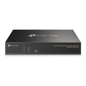 TP-LINK VIGI NVR1004H-4P network video recorder Black (VIGI NVR1004H-4P-2TB) - Cartouches Certifiees