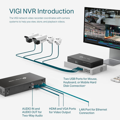 TP-LINK VIGI NVR1008H network video recorder 1U Black (VIGI-NVR1008H) - Cartouches Certifiees