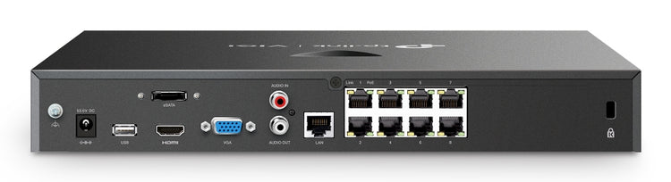 TP-LINK VIGI NVR2008H-8MP-2TB network video recorder Black (VIGINVR2008H-8MP-2TB) - Cartouches Certifiees