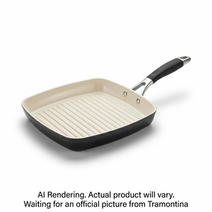 TRAMONTINA 11 In Square Grill Pan - Cf - Porcelain (80110/023DS) - Cartouches Certifiees