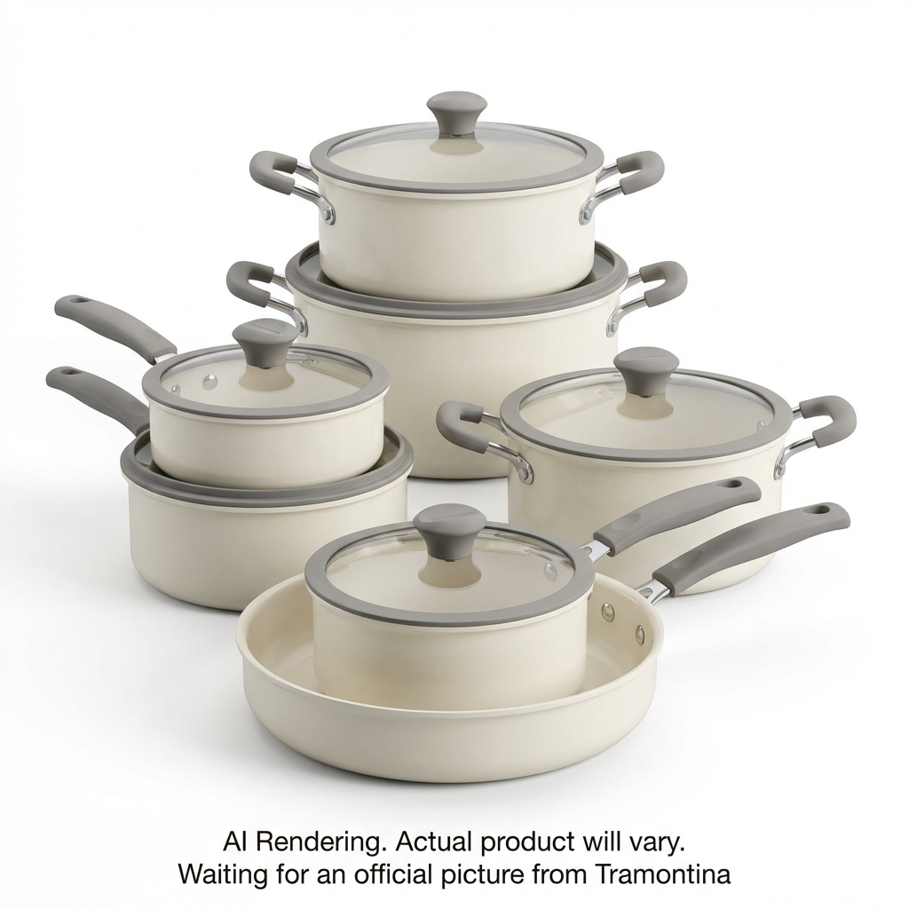 TRAMONTINA 11 Pc Nesting Cw Set-Pe-Cer-Wht-Oly (80156/143DS) - Cartouches Certifiees