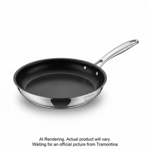 TRAMONTINA 12 In Saute Pan - Stainless Steel - Nonstick - Tubular Ss Handle (80154/082DS) - Cartouches Certifiees
