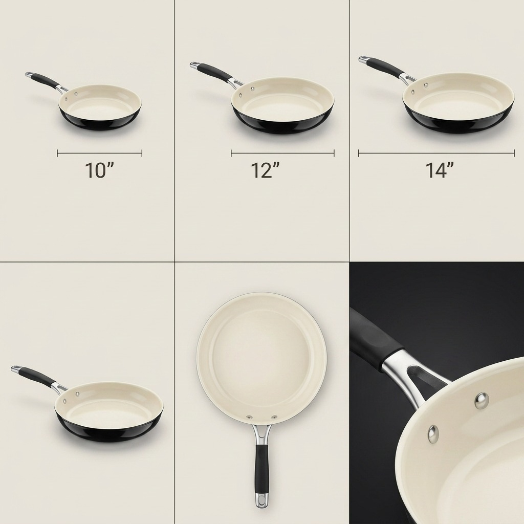 TRAMONTINA 12In Fry Pan-Al Ind-Pe-Cer-Blk-Mas (80110/020DS) - Cartouches Certifiees