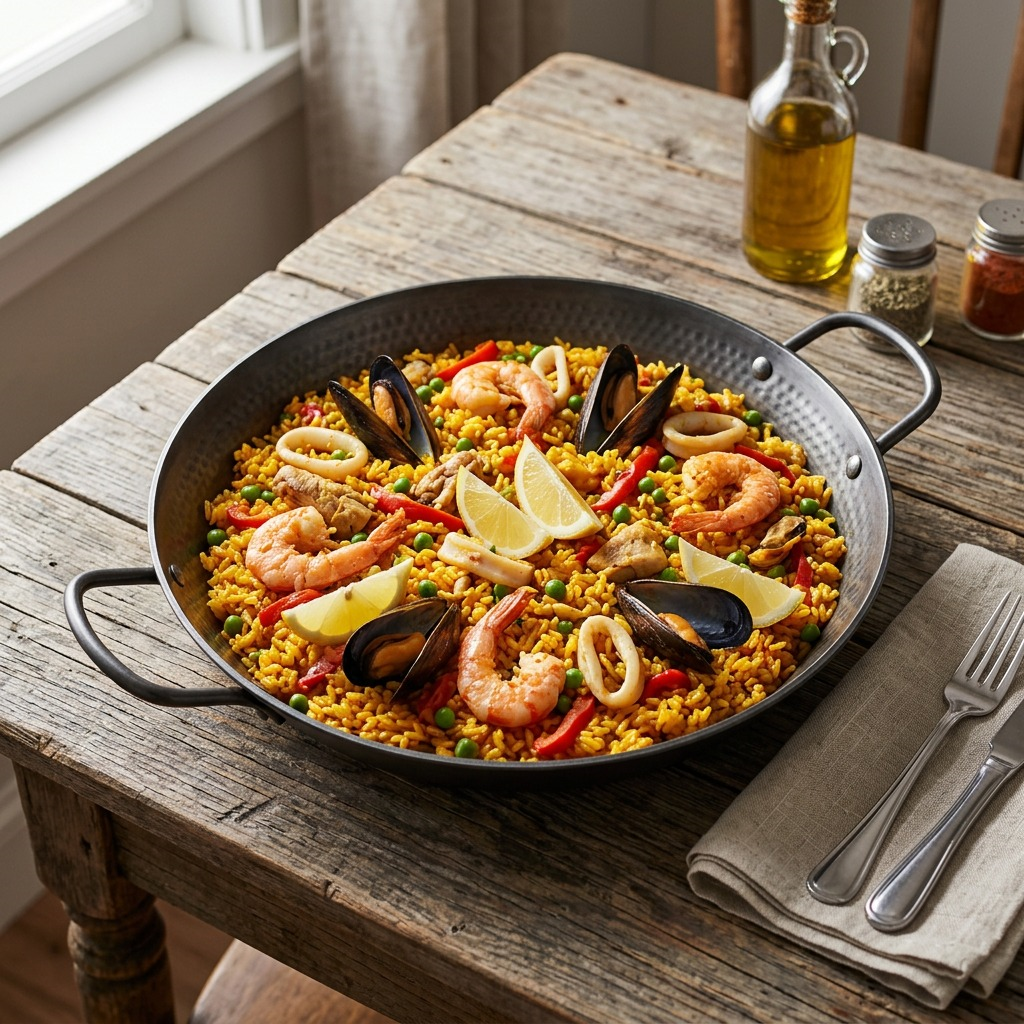 TRAMONTINA 15 In Paella Pan - Carbon Steel - 2.25Mm (80111/006DS) - Cartouches Certifiees
