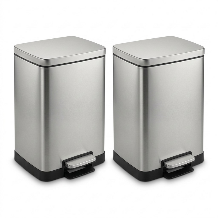 TRAMONTINA 2 Pk-2 Gal. Step Can-Ss-Rect Shape (81200/035DS) - Cartouches Certifiees