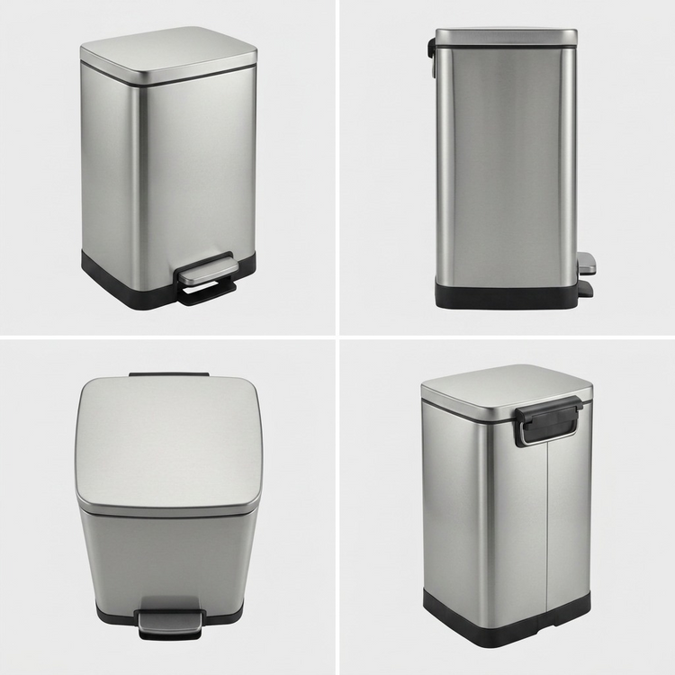 TRAMONTINA 2 Pk-2 Gal. Step Can-Ss-Rect Shape (81200/035DS) - Cartouches Certifiees