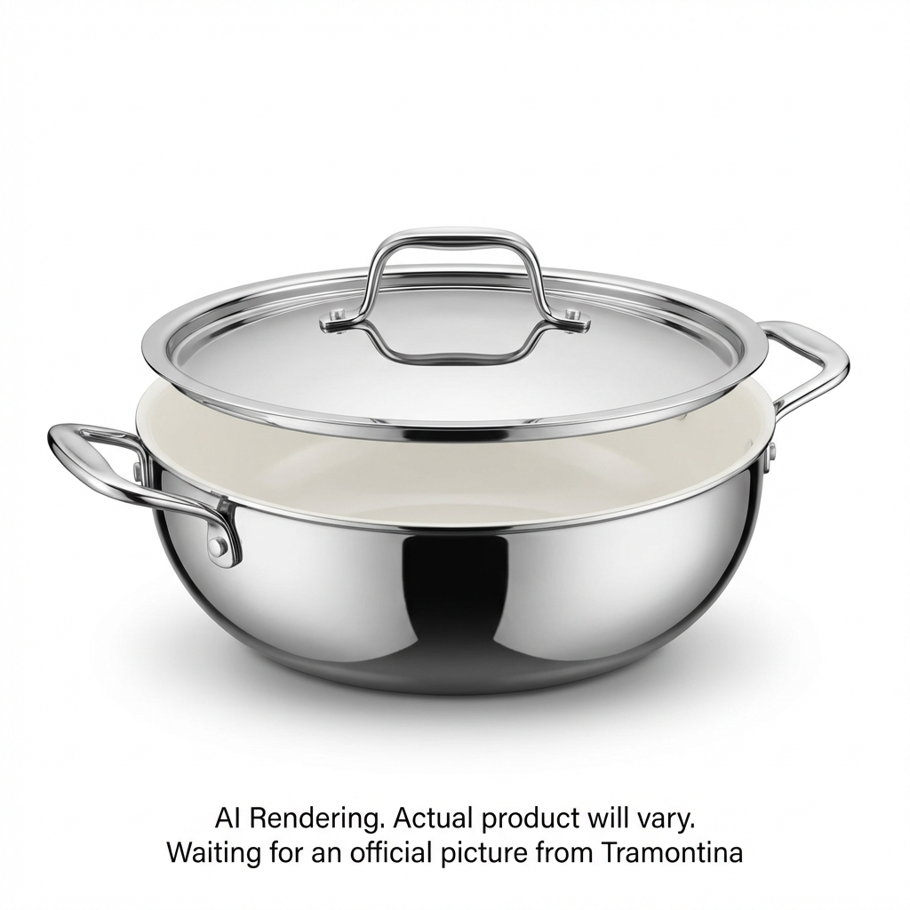 TRAMONTINA 3.75Qt Cov Kadai-Ss Tpc-Cer-Nat-Ark (98051/006DS) - Cartouches Certifiees
