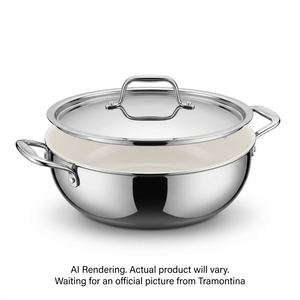 TRAMONTINA 3.75Qt Cov Kadai-Ss Tpc-Cer-Nat-Ark (98051/006DS) - Cartouches Certifiees