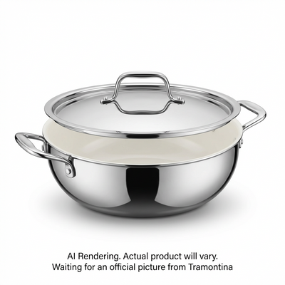 TRAMONTINA 3.75Qt Cov Kadai-Ss Tpc-Cer-Nat-Ark (98051/006DS) - Cartouches Certifiees