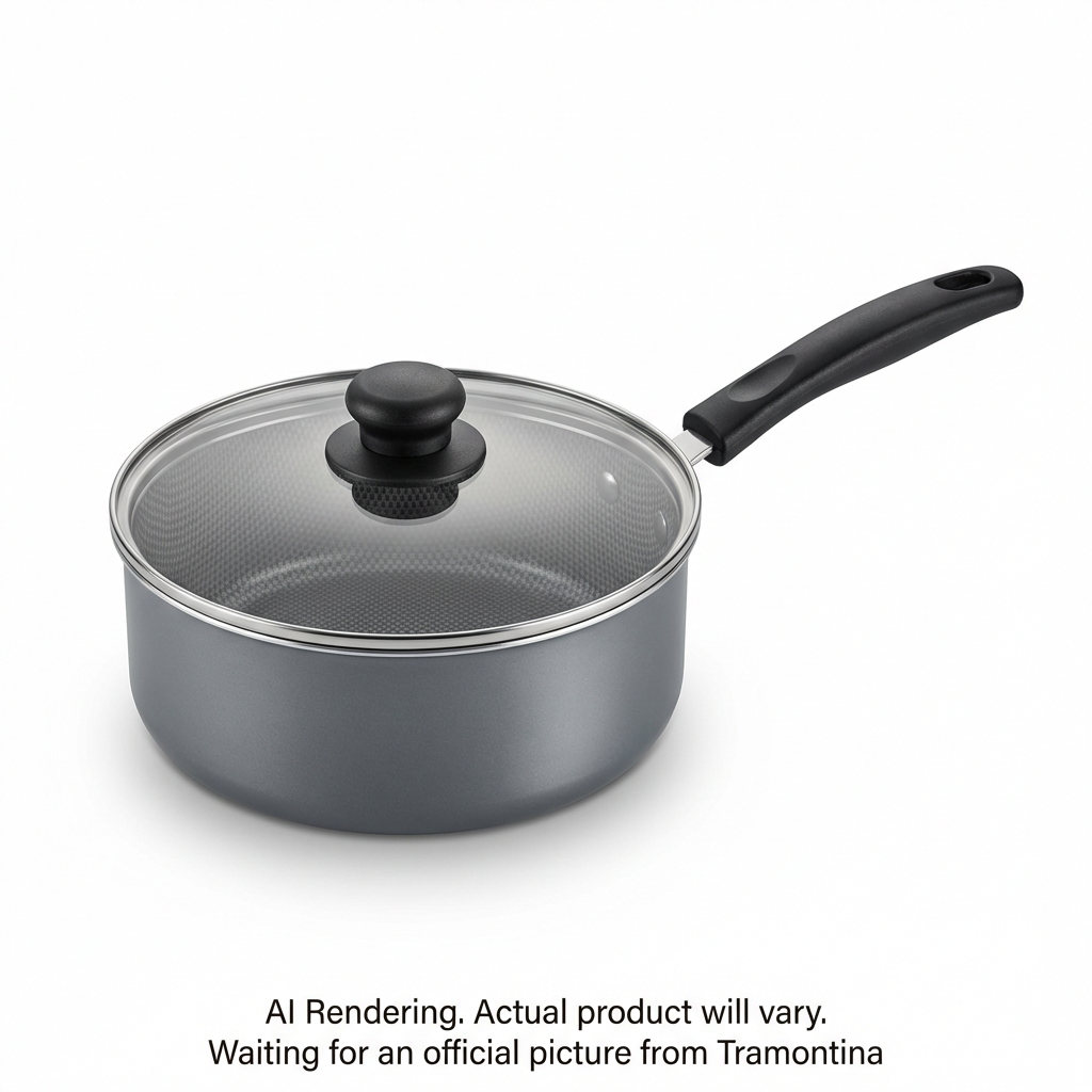 TRAMONTINA 3 Qt Covered Sauce Pan - Aluminum, Ns - Steel Gray - Den - Primaware (80119/556CA) - Cartouches Certifiees