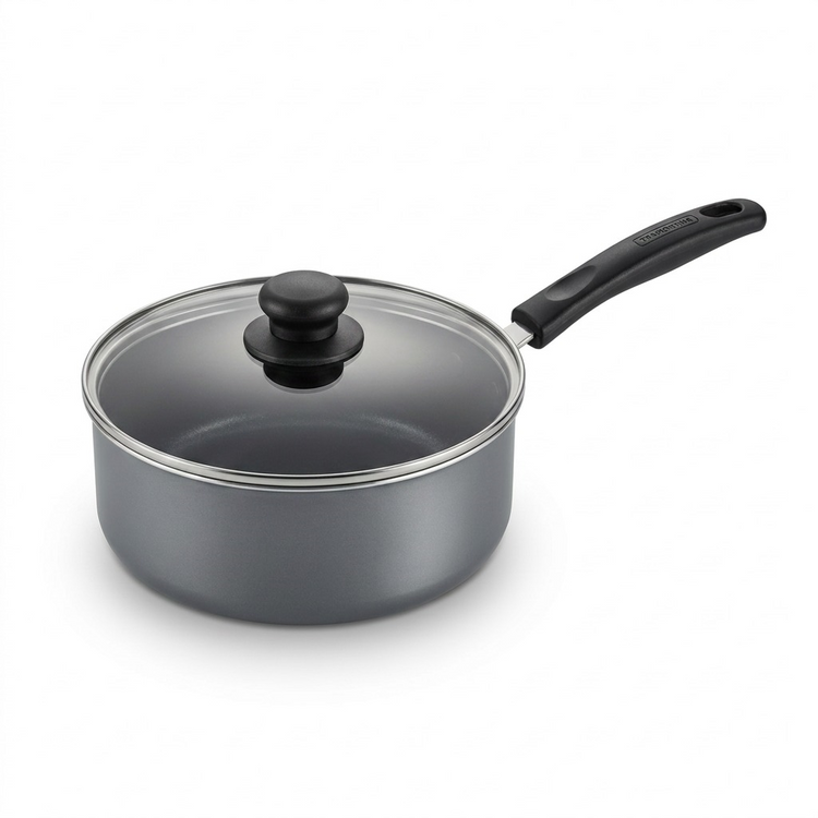 TRAMONTINA 3 Qt Covered Sauce Pan - Aluminum, Ns - Steel Gray - Den - Primaware (80119/556CA) - Cartouches Certifiees