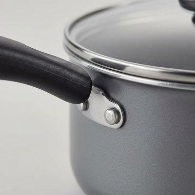 TRAMONTINA 3 Qt Covered Sauce Pan - Aluminum, Ns - Steel Gray - Den - Primaware (80119/556CA) - Cartouches Certifiees