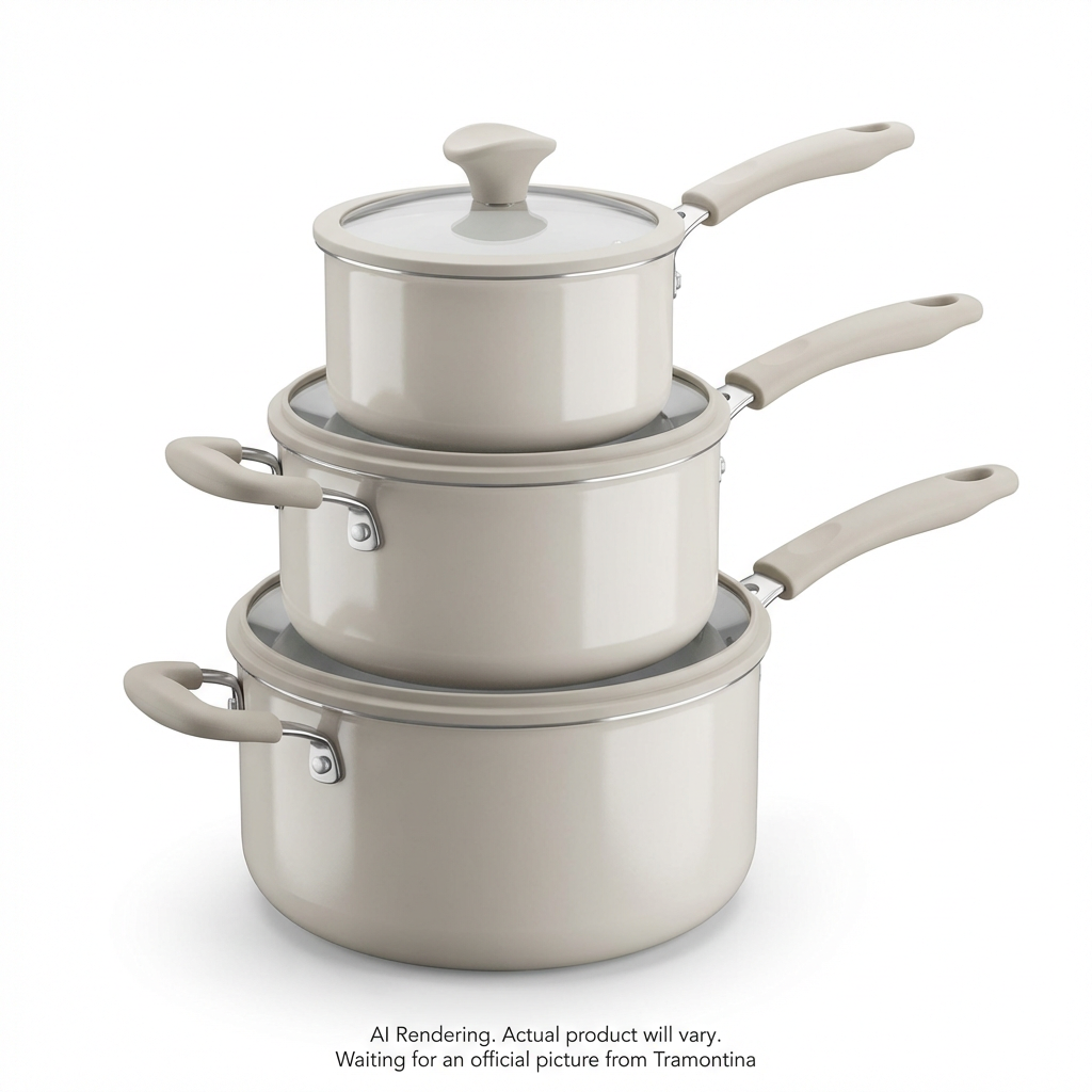 TRAMONTINA 6 Pc Nesting Cw Set-Pe-Cer-Wht-Oly (80156/147DS) - Cartouches Certifiees