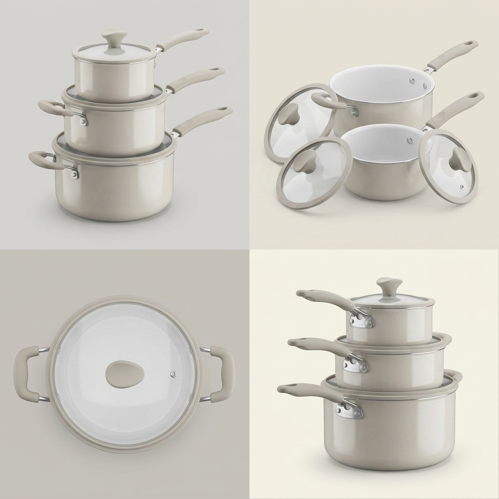 TRAMONTINA 6 Pc Nesting Cw Set-Pe-Cer-Wht-Oly (80156/147DS) - Cartouches Certifiees
