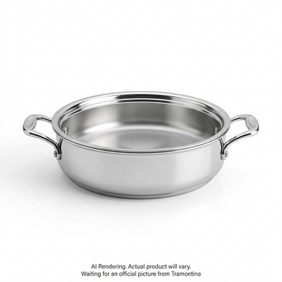 TRAMONTINA Signature 3 Quart Tri-Ply Clad Stainless Steel Covered Braiser (80116/009DS) - Cartouches Certifiees