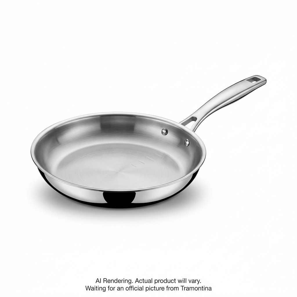 TRAMONTINA Signature Tri-Ply Base Stainless Steel Fry Pan, 10 in. (80154/001DS) - Cartouches Certifiees