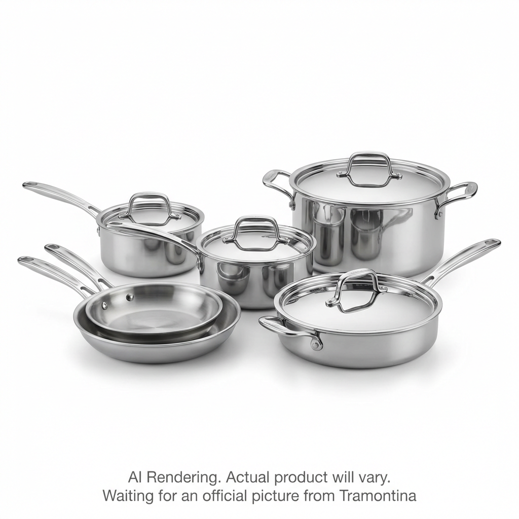 TRAMONTINA Signature Tri-Ply Clad Stainless Steel Cookware Set, 10 Pc (80116/248DS) - Cartouches Certifiees